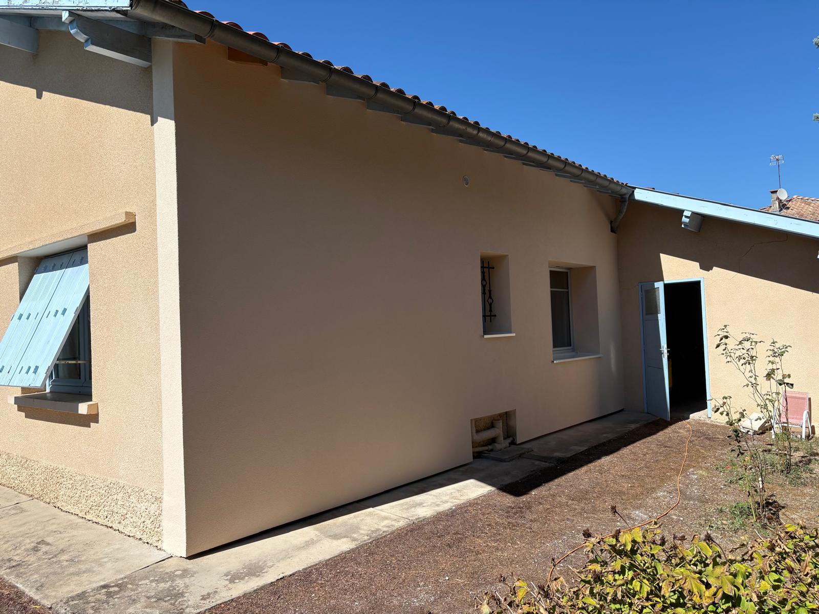 Pignon après travaux — isolation thermique par l'extérieur à Villenouvelle (31290)