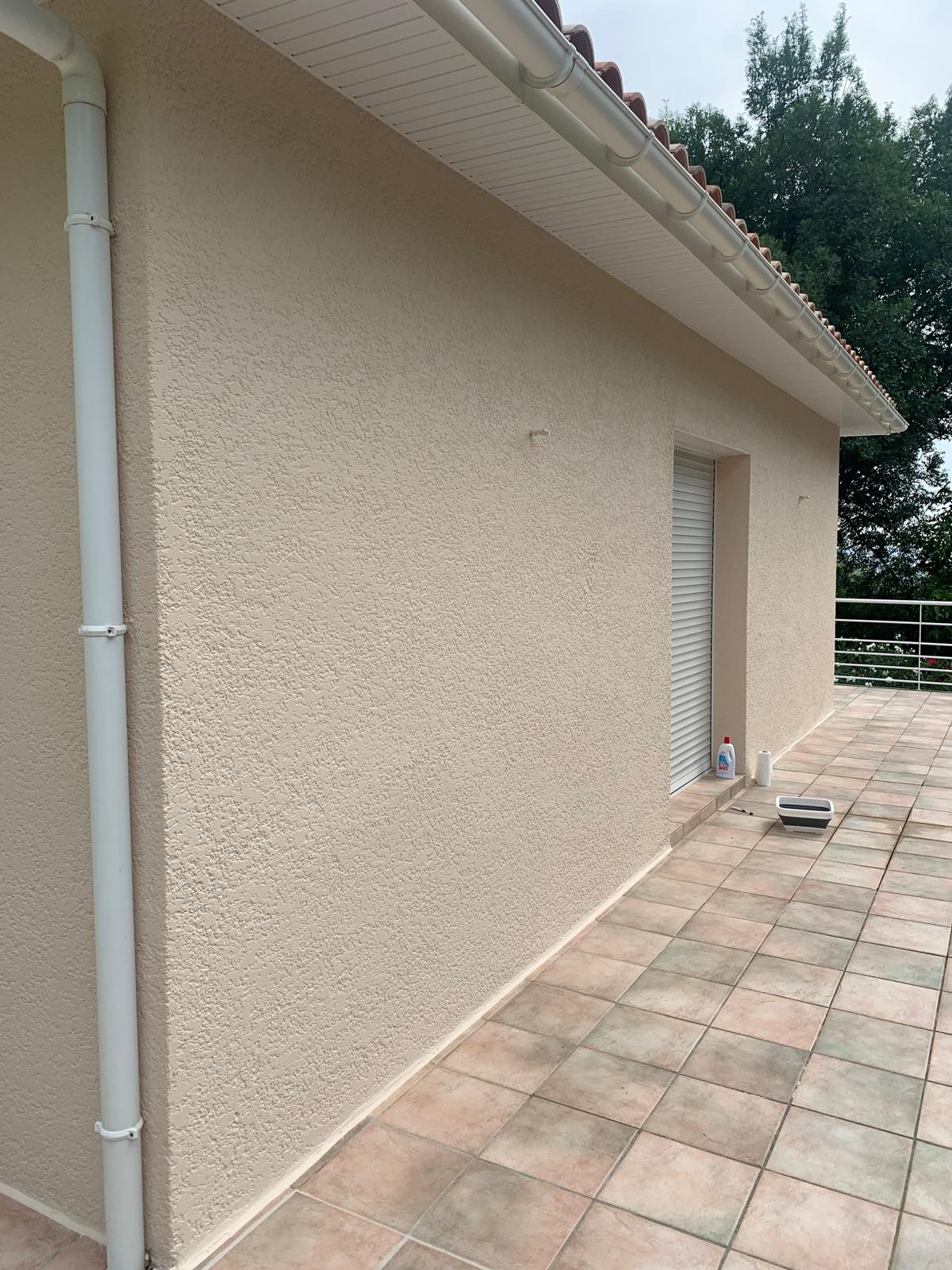 Pignon après travaux — rénovation de façade à Péchabou (31320)