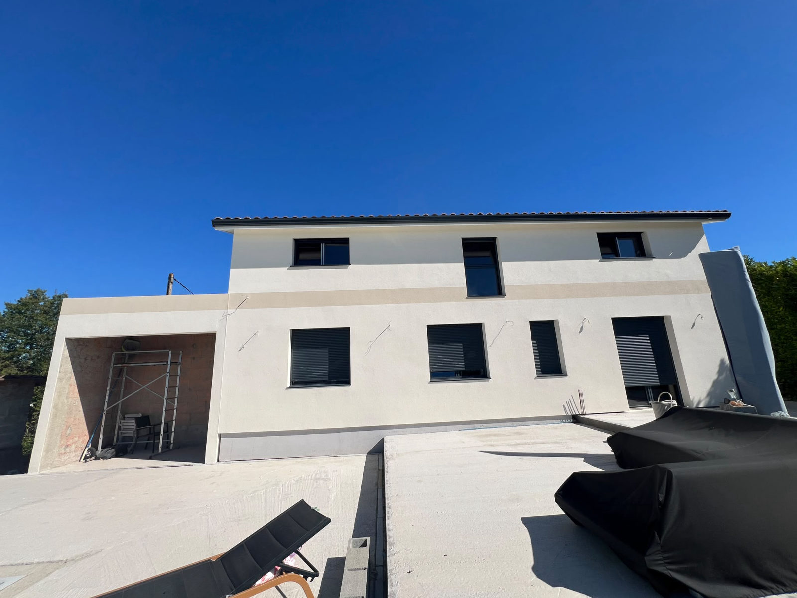 Terrasse après travaux — isolation thermique par l'extérieur à Odars (31450)