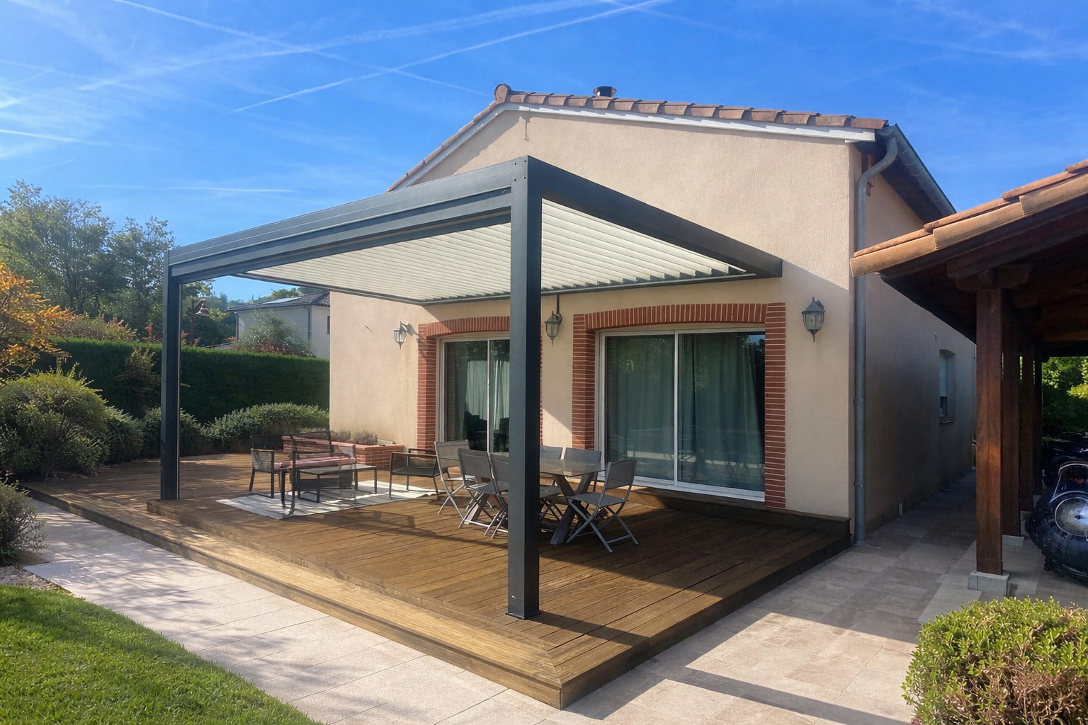 Rénovation de façade et peinture extérieure à Péchabou - Avant